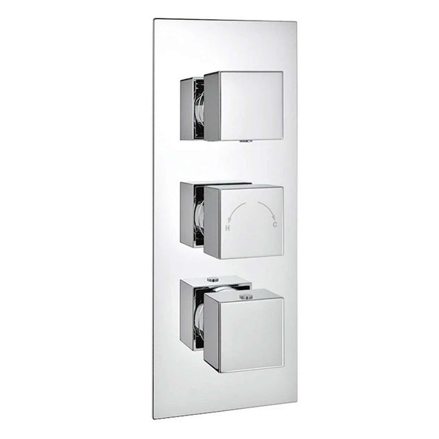 Kartell Pure Triple Concealed Thermostatic Shower Valve in Chrome