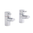 Kartell Times Bath Pillar Taps in Chrome