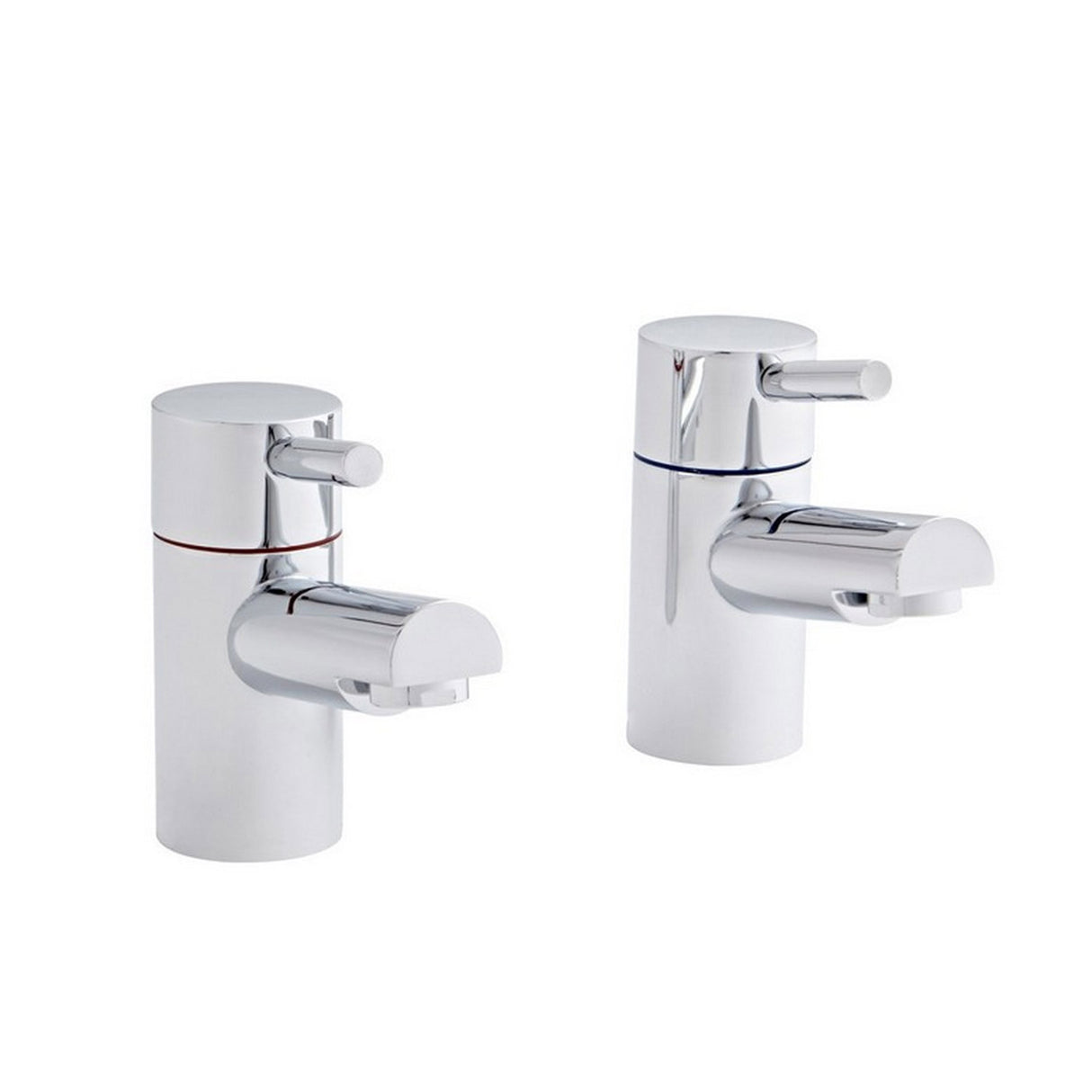 Kartell Times Bath Pillar Taps in Chrome