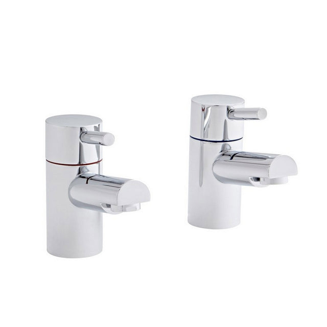 Kartell Times Bath Pillar Taps in Chrome