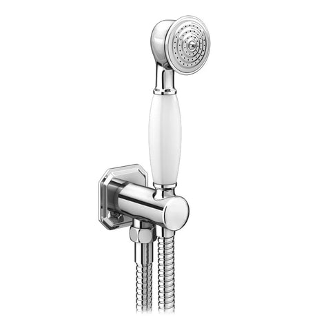 Kartell Traditional Outlet Elbow with Wall Bracket and Handset in Chrome