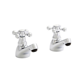 Kartell Viktory Basin Pillar Taps in Chrome