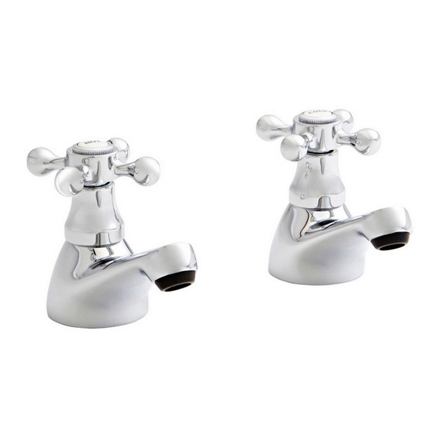 Kartell Viktory Bath Pillar Taps in Chrome