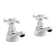Kartell Viktory Bath Pillar Taps in Chrome