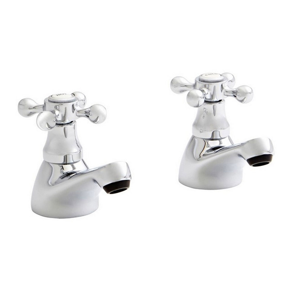 Kartell Viktory Bath Pillar Taps in Chrome