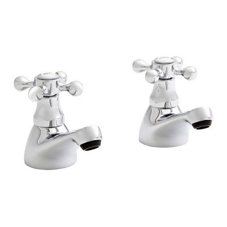Kartell Viktory Bath Pillar Taps in Chrome