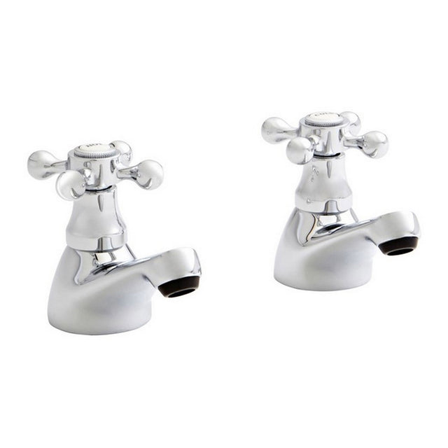 Kartell Viktory Bath Pillar Taps in Chrome