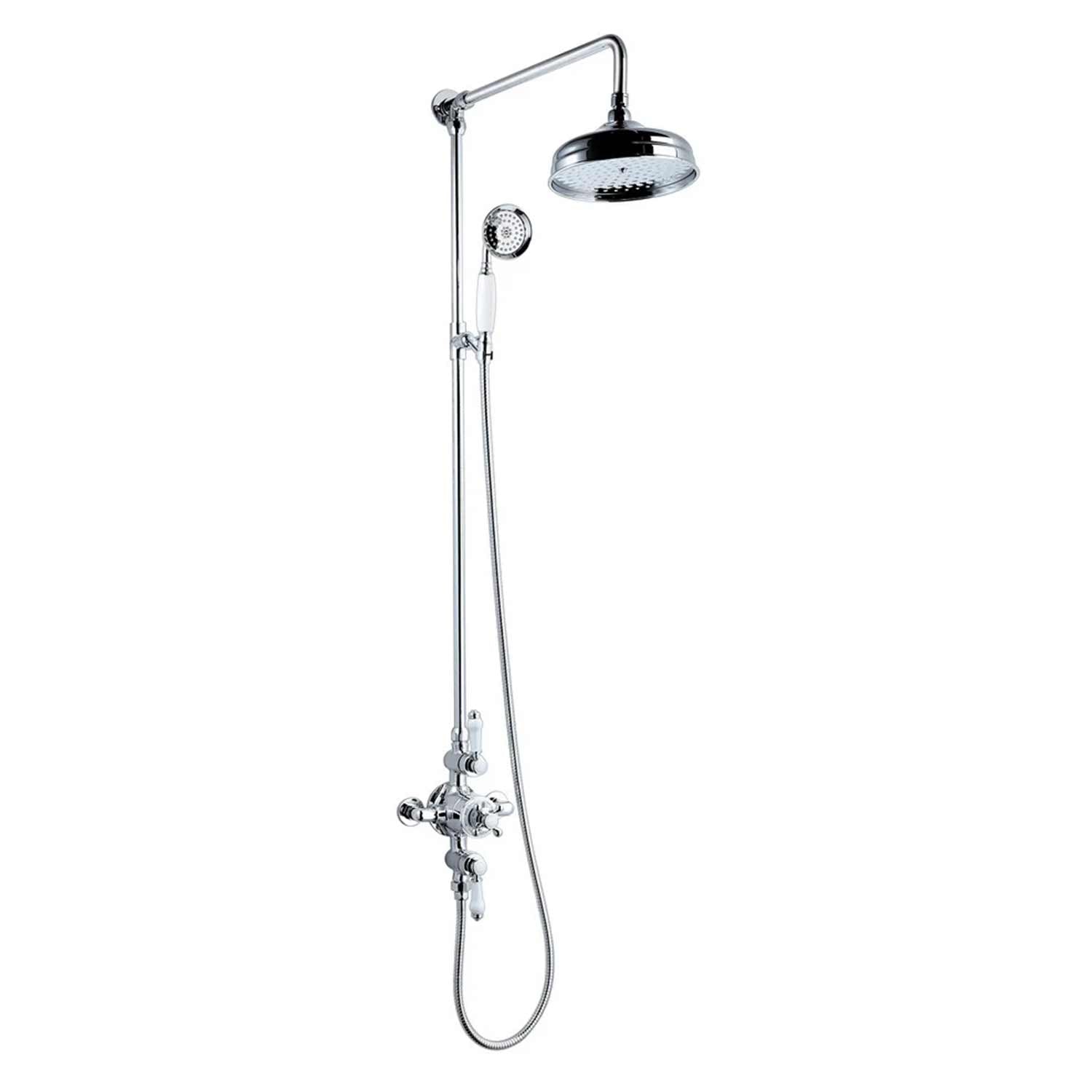 Kartell Viktory Thermostatic Shower With Rigid Riser in Chrome