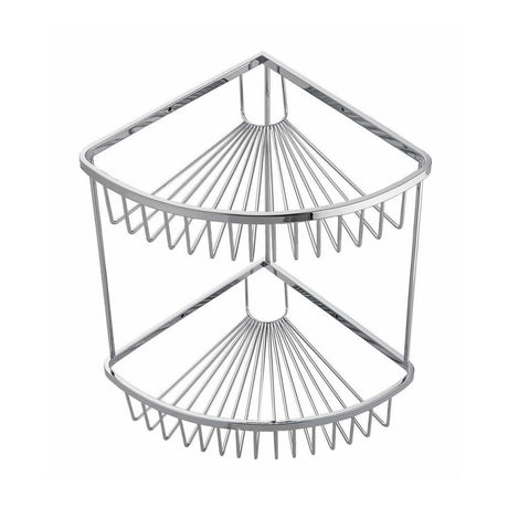 Kartell Wire Double Corner Basket in Chrome