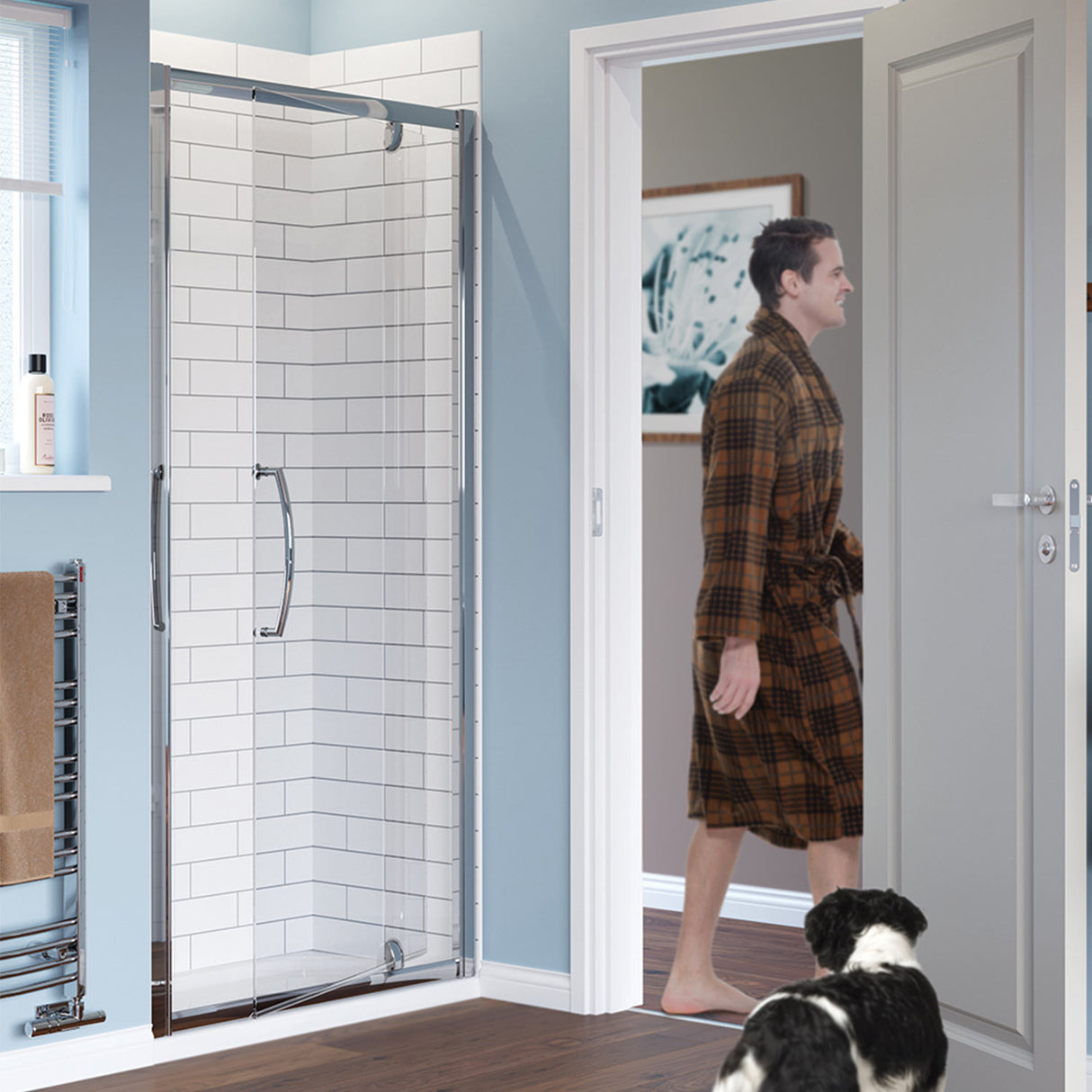 Lakes Classic Semi Framed Pivot Door