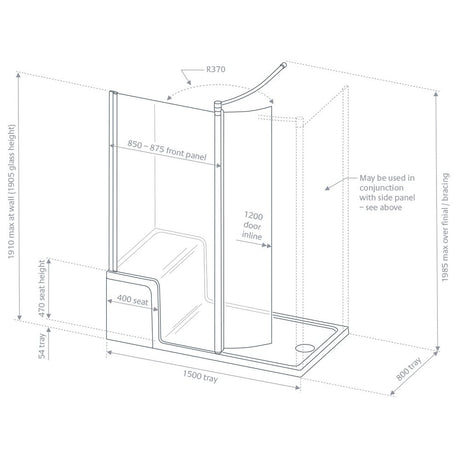Lakes Classic Walk-In Side Panel