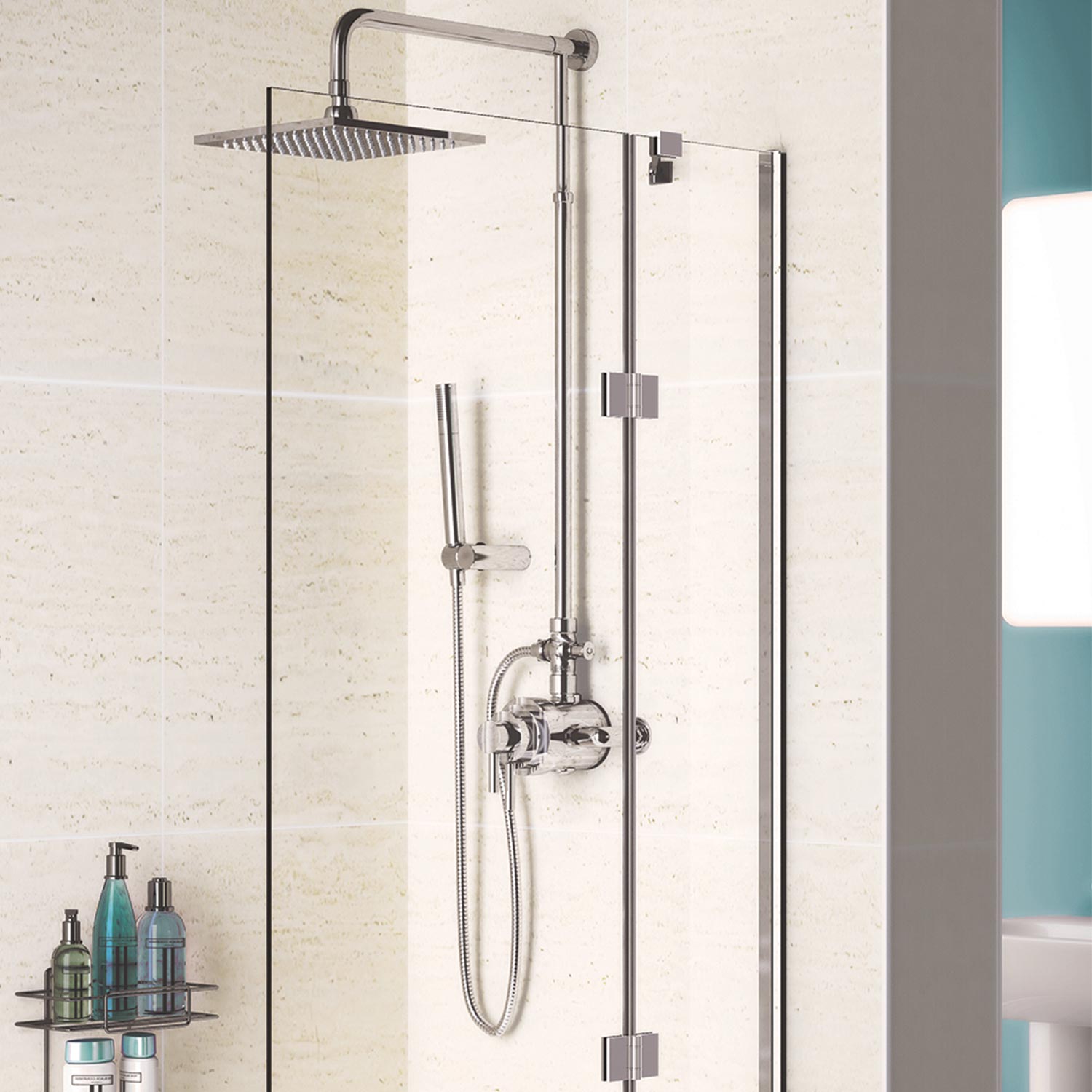 Lakes Coastline Right Hand Hinged Bath Screen