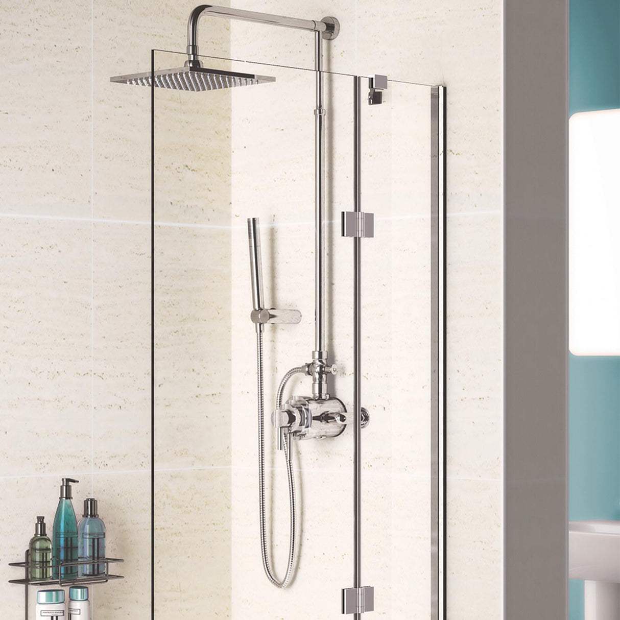 Lakes Coastline Right Hand Hinged Bath Screen