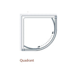 Lakes Coastline Valmiera Double Door Quadrant Enclosure doors