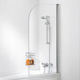 Lakes Curved 800mm Bath Screen 8mm AllClear Glass