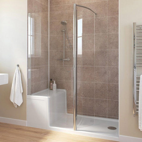 Lakes Left Hand Walk-In Enclosure with Seated Shower Tray