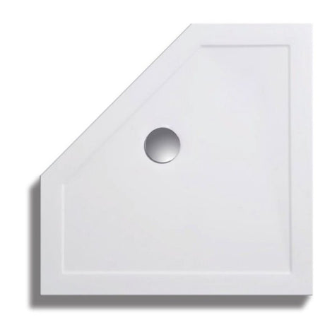 Lakes Low Profile 900mm Pentagonal Shower Tray With Fast Flow Waste