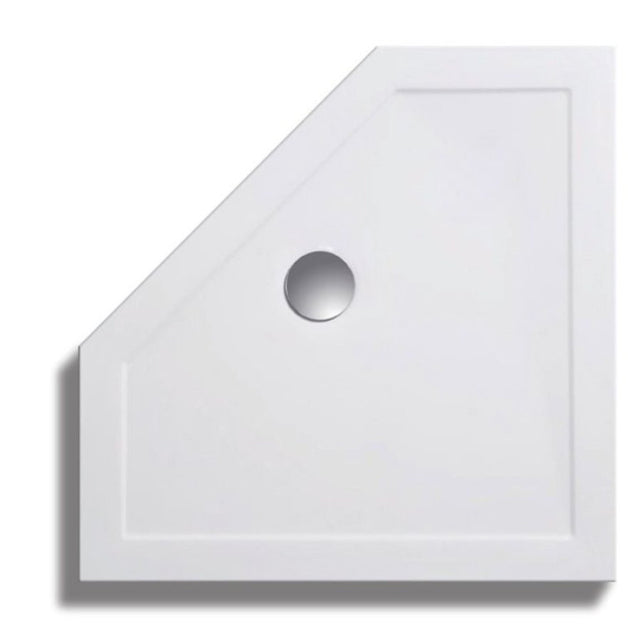 Lakes Low Profile 900mm Pentagonal Shower Tray With Fast Flow Waste
