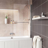 Lakes Square 800mm Bath Screen 8mm AllClear Glass 2