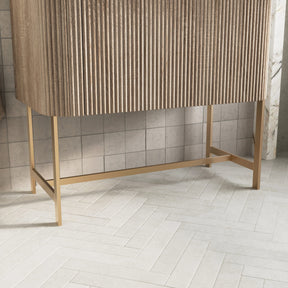 Linea Curve 900 Brushed Brass Frame