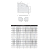 MX Elements Low Profile 40mm Anti Slip Right Hand Offset Quadrant Shower Tray