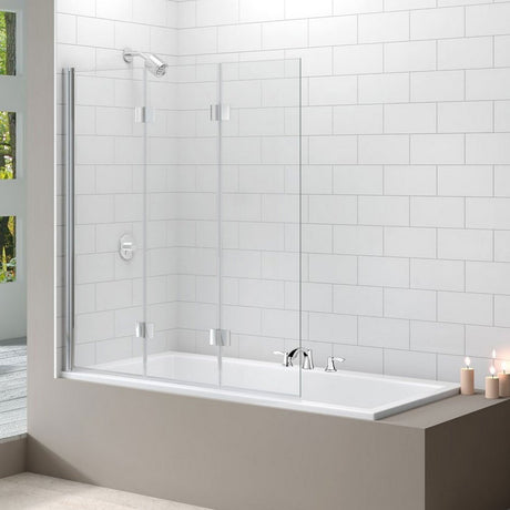 Merlyn 3 Panel 8mm Hinged Folding Bath Screen