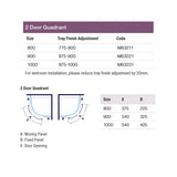 Merlyn 6 Series 2 Door Quadrant Shower Enclosure technical
