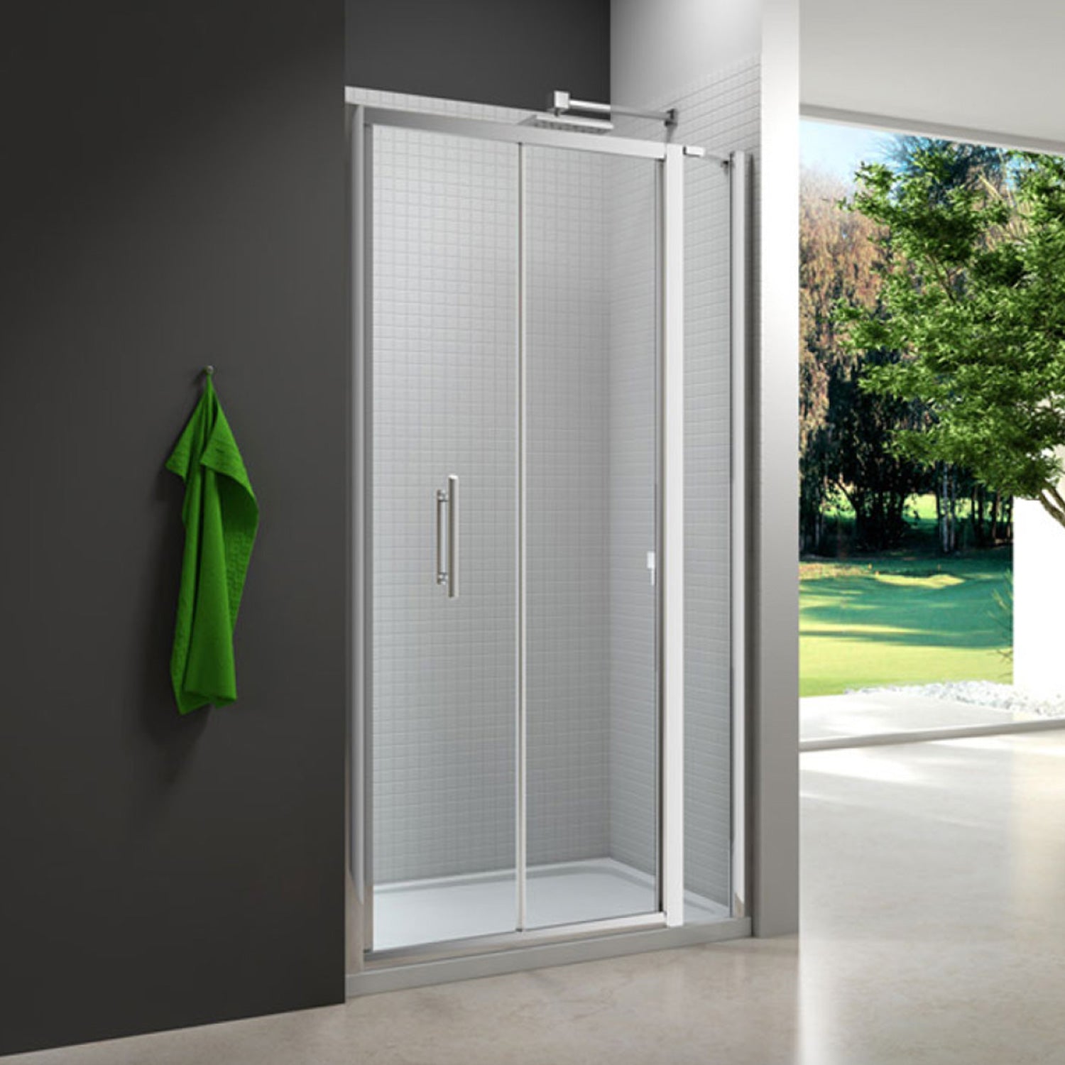 Merlyn 6 Series Bifold Shower Door with Inline Panel