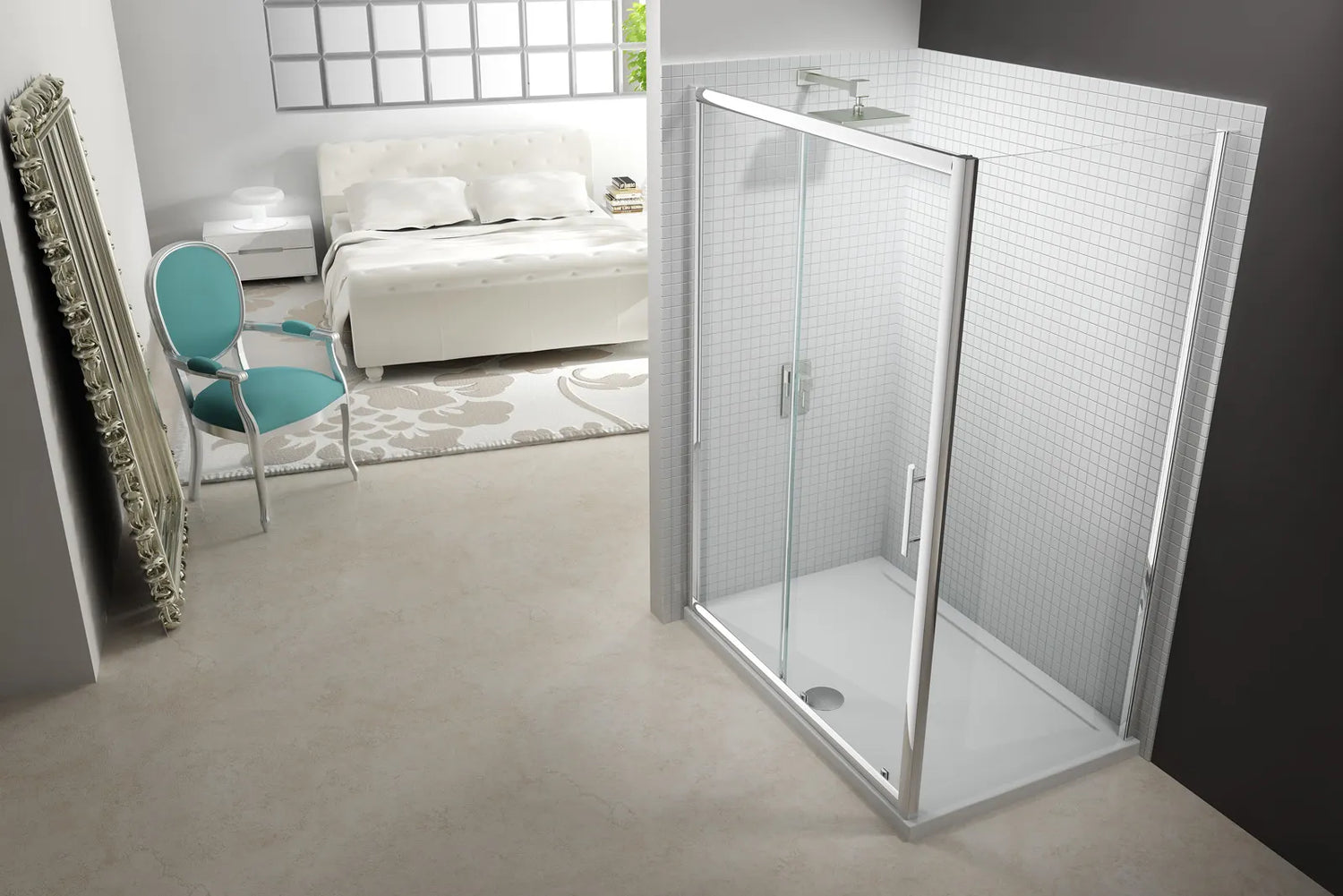 Merlyn 6 Series Sliding Shower Door in Chrome FUll