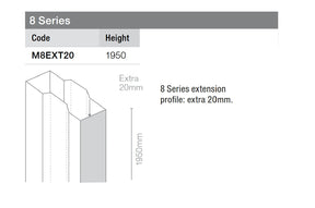 Merlyn 8 Series 20mm Extension Profiles
