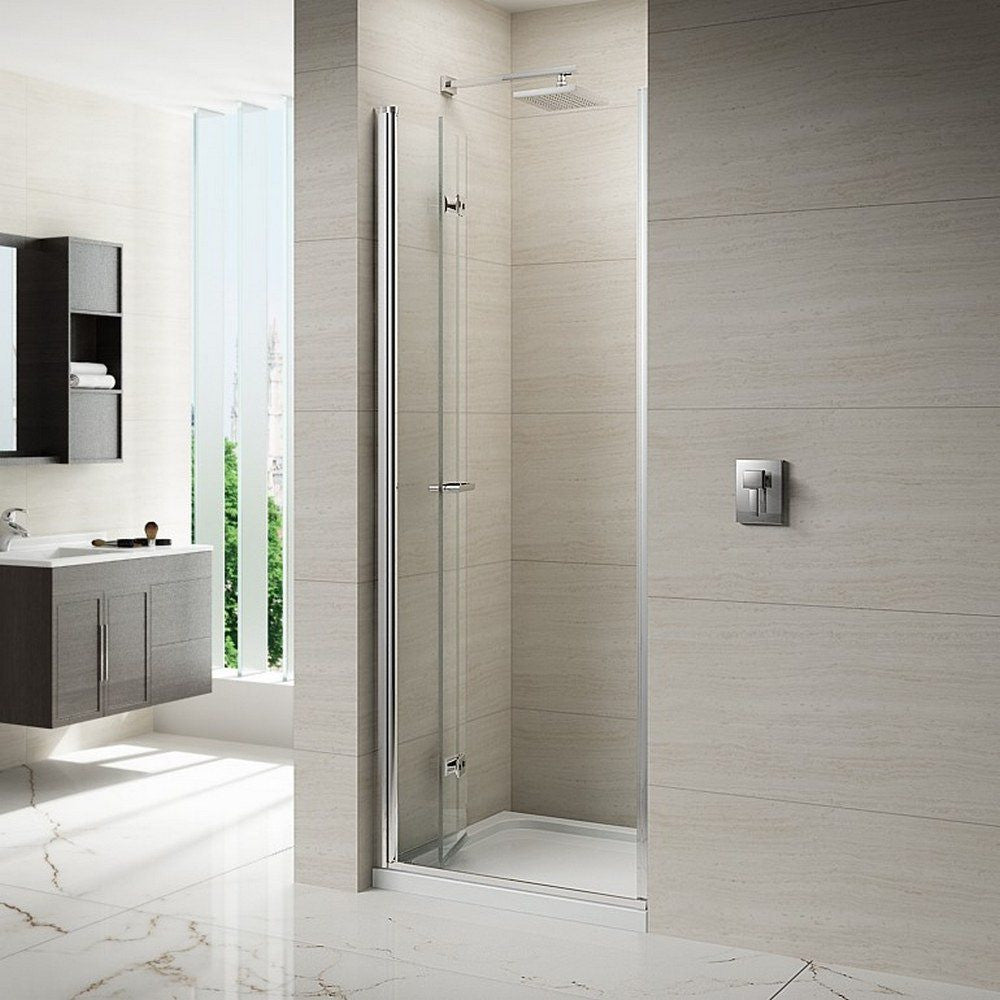 Merlyn 8 Series Frameless Hinged Bifold Door open