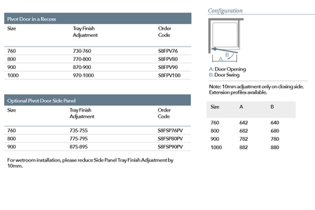 Merlyn 8 Series Frameless Single Pivot Shower Door Adjustments