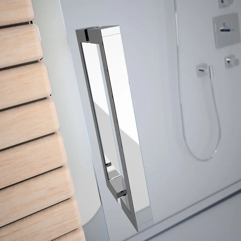 Merlyn 8 Series Frameless Sliding Shower Door in Polished Chrome handle