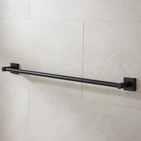 Miller Atlanta 645mm Towel Rail Matt Black lifestyle