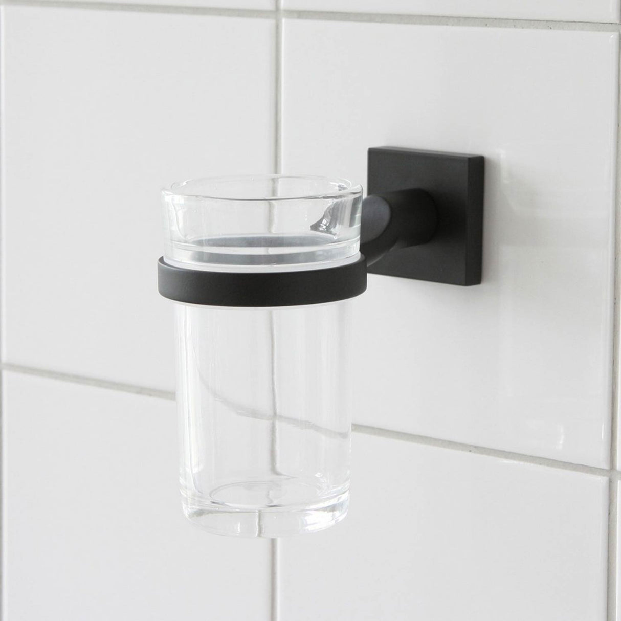 Miller Atlanta Tumbler Holder in Matt Black lifestyle