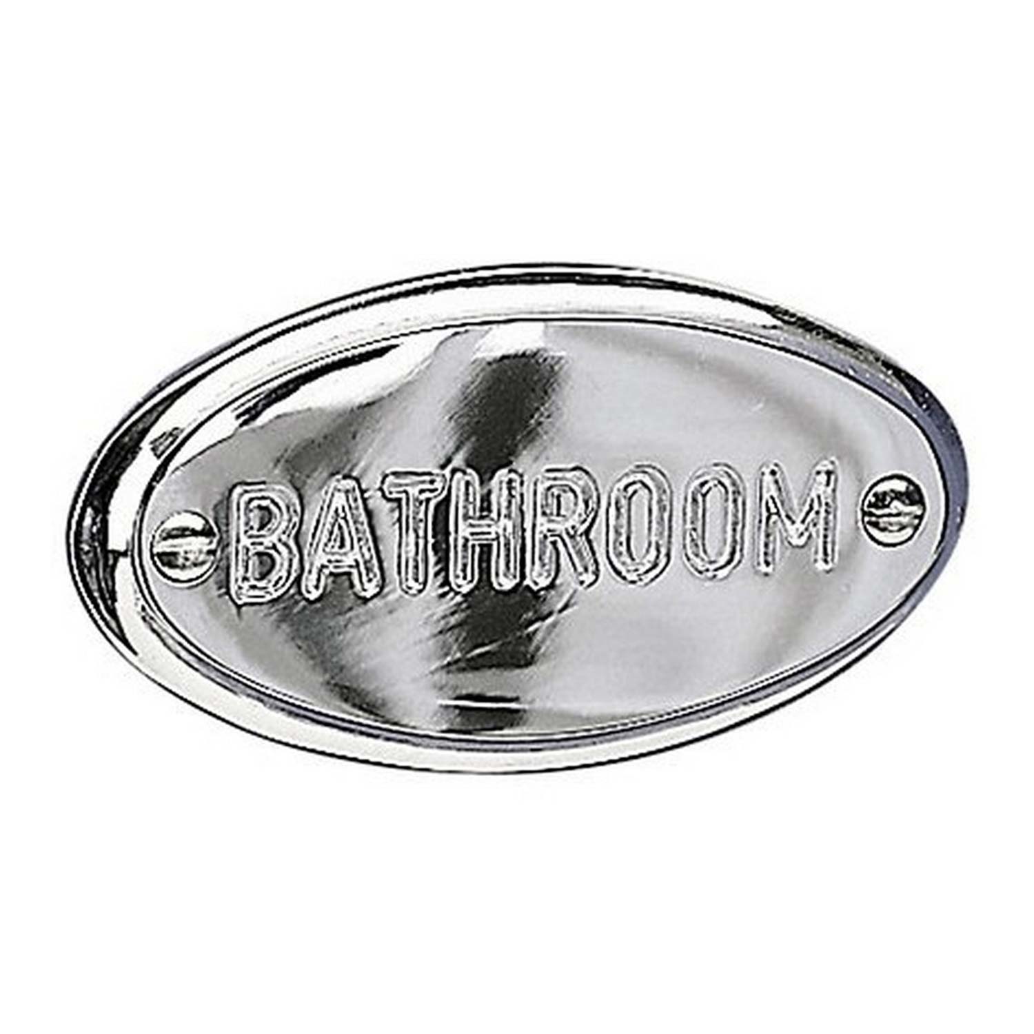 Miller Bathroom Sign in Chrome