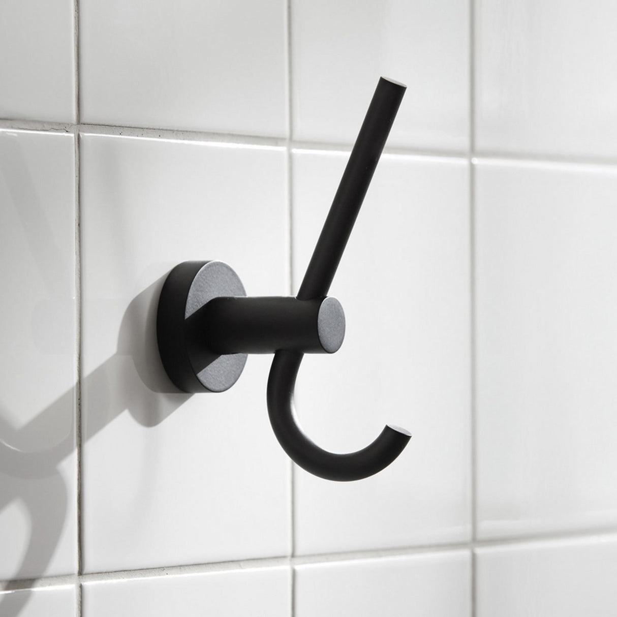 Miller Bond Double Robe Hook in Matt Black lifestyle