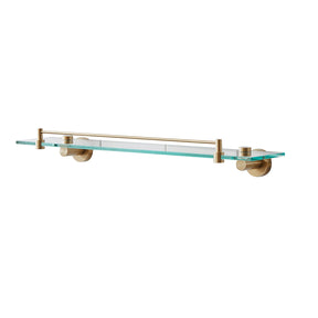 Miller Bond Shelf with Guard Rail in Brushed Brass