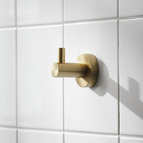 Miller Bond Single Hook in Brushed Brass lifestyle