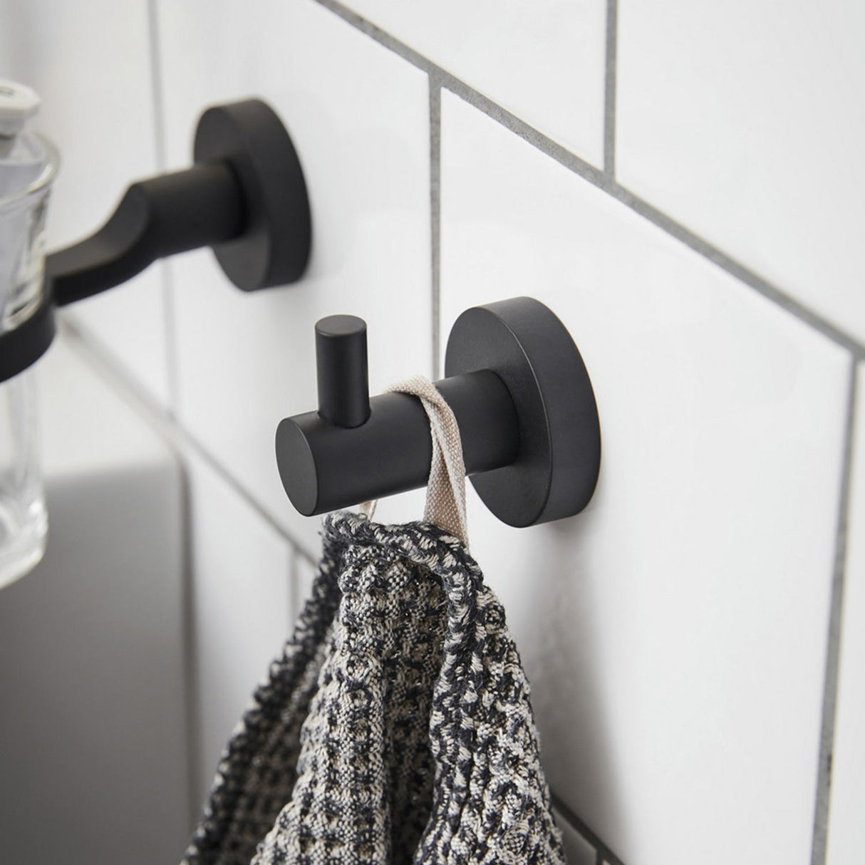 Miller Bond Single Hook in Matt Black lifestyle