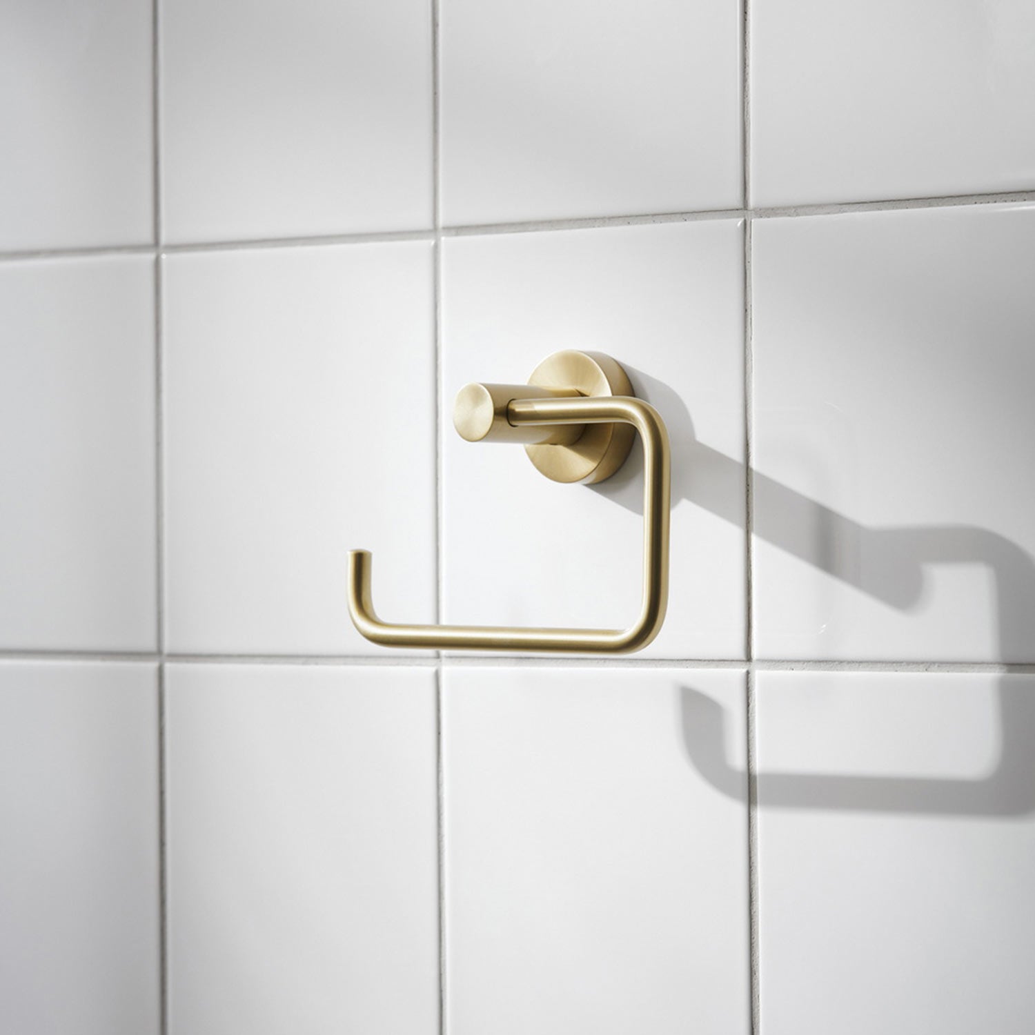 Miller Bond Toilet Roll Holder in Brushed Brass lifestyle 2