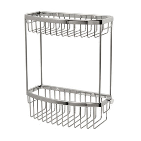 Miller Classic 2 Tier D Shaped Shower Basket in Chrome