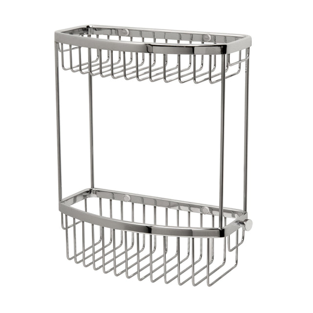 Miller Classic 2 Tier D Shaped Shower Basket in Chrome