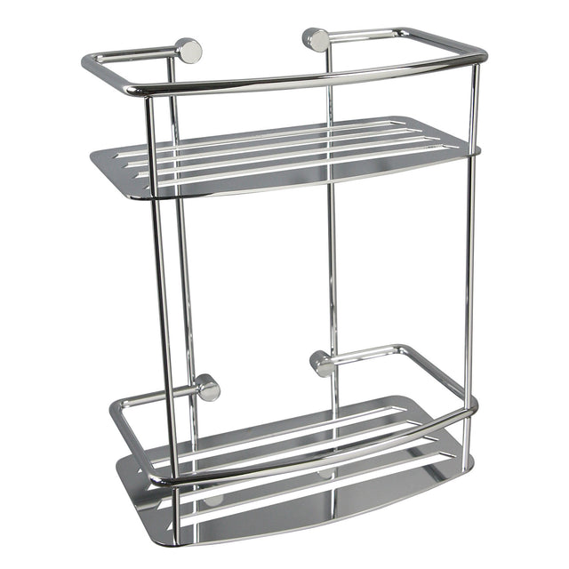 Miller Classic 2 Tier D Shaped Shower Shelf in Chrome