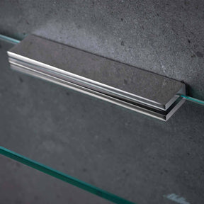 Miller Classic 300mm Glass Shelf with Brushed Nickel Fixing Bracket
