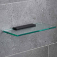 Miller Classic 300mm Glass Shelf with Matt Black Fixing Bracket