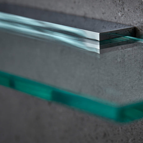 Miller Classic 400mm Glass Shelf with Chrome Fixing Bracket lifestyle