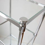 Miller Classic 4 Tier Clear Glass Shelf Unit in Chrome 2