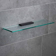Miller Classic 500mm Glass Shelf with Matt Black Fixing Bracket