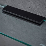 Miller Classic 500mm Glass Shelf with Matt Black Fixing Bracket lifestyle